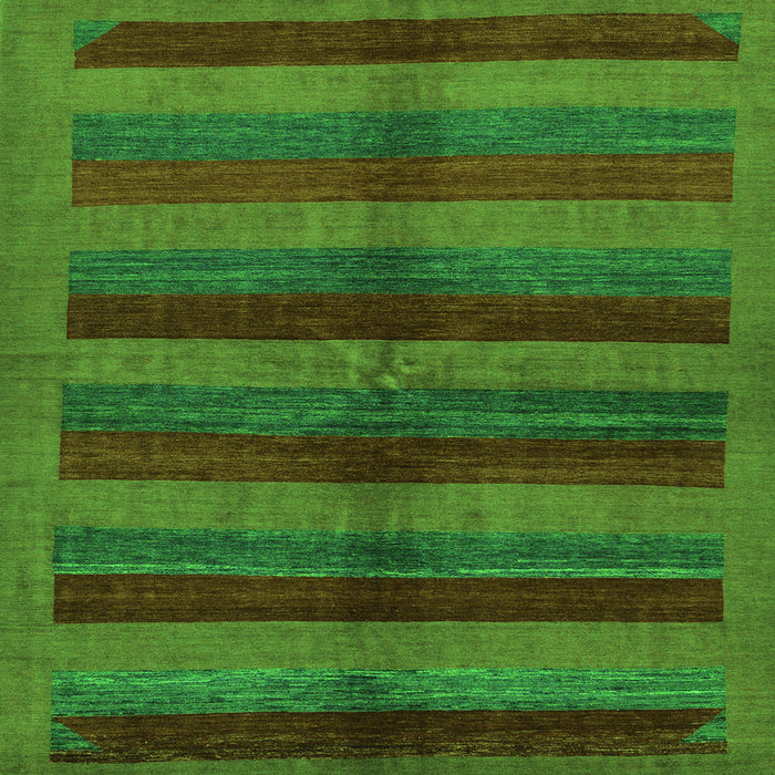 Square Abstract Green Modern Rug, abs178grn
