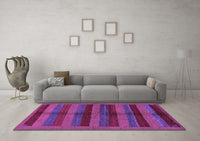 Machine Washable Abstract Purple Modern Rug, wshabs178pur