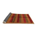 Sideview of Abstract Orange Modern Rug, abs178org