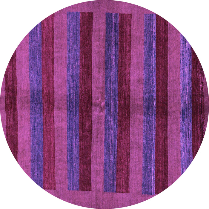 Round Abstract Purple Modern Rug, abs178pur