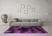 Machine Washable Abstract Purple Modern Area Rugs in a Living Room, wshabs1790pur