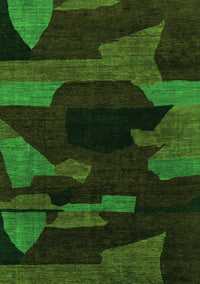 Abstract Green Modern Rug, abs1790grn