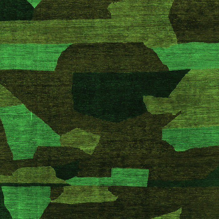 Abstract Green Modern Rug, abs1790grn