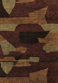 Abstract Brown Modern Rug, abs1790brn