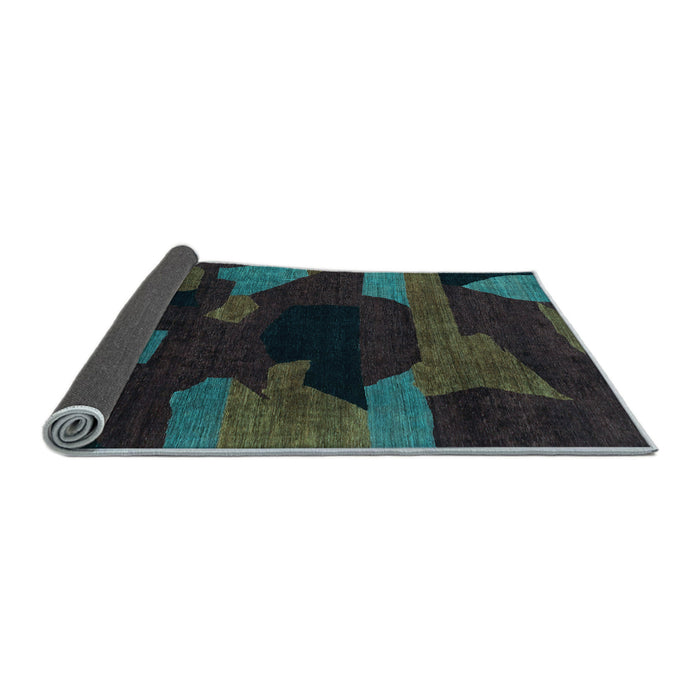 Sideview of Abstract Light Blue Modern Rug, abs1790lblu