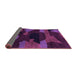 Sideview of Abstract Purple Modern Rug, abs1790pur