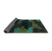 Sideview of Abstract Turquoise Modern Rug, abs1790turq