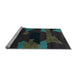 Sideview of Machine Washable Abstract Light Blue Modern Rug, wshabs1790lblu