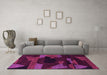 Machine Washable Abstract Pink Modern Rug in a Living Room, wshabs1790pnk