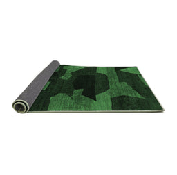 Sideview of Abstract Emerald Green Modern Rug, abs1790emgrn