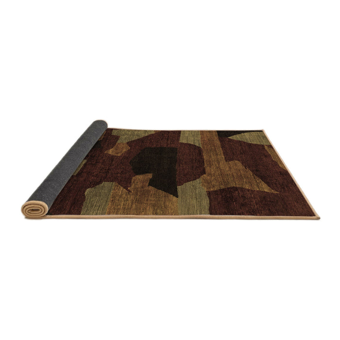 Sideview of Abstract Brown Modern Rug, abs1790brn