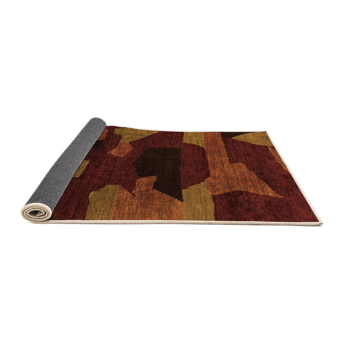 Sideview of Abstract Orange Modern Rug, abs1790org