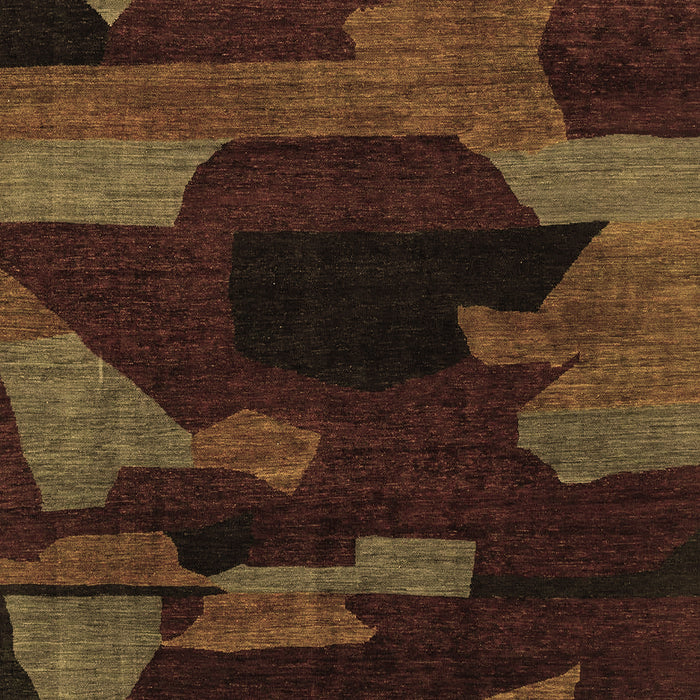 Machine Washable Abstract Brown Modern Rug, wshabs1790brn