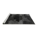 Sideview of Machine Washable Abstract Gray Modern Rug, wshabs1790gry