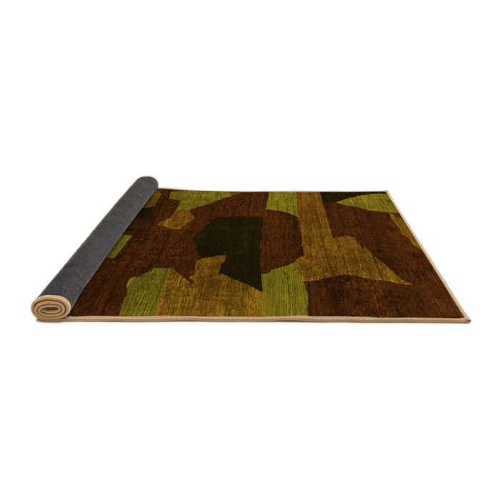 Sideview of Abstract Yellow Modern Rug, abs1790yw