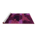 Sideview of Machine Washable Abstract Pink Modern Rug, wshabs1790pnk