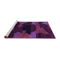 Sideview of Machine Washable Abstract Purple Modern Area Rugs, wshabs1790pur