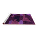 Sideview of Machine Washable Abstract Purple Modern Area Rugs, wshabs1790pur