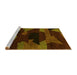 Sideview of Machine Washable Abstract Yellow Modern Rug, wshabs1790yw