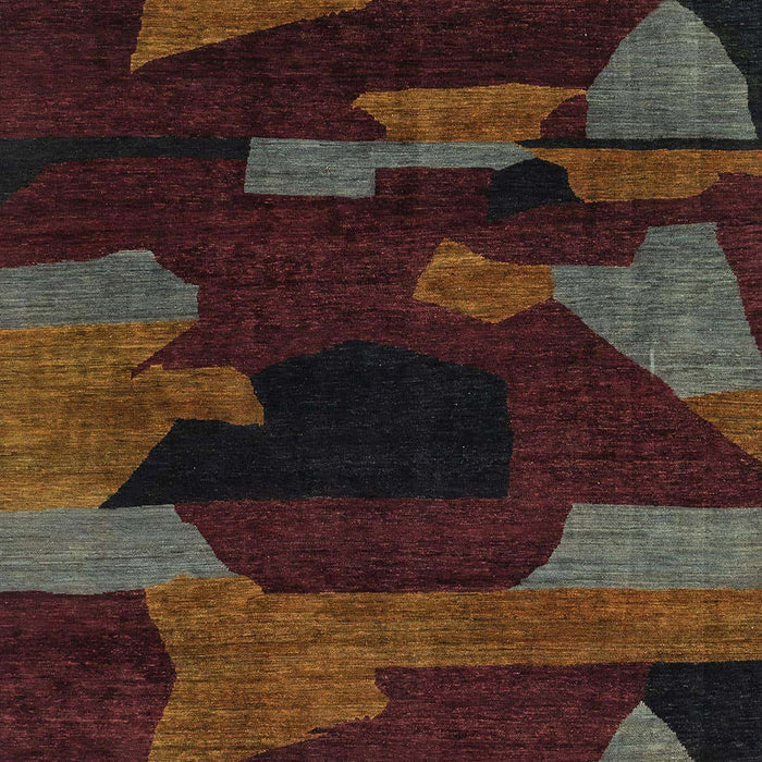 Machine Washable Abstract Dark Scarlet Red Rug, wshabs1790