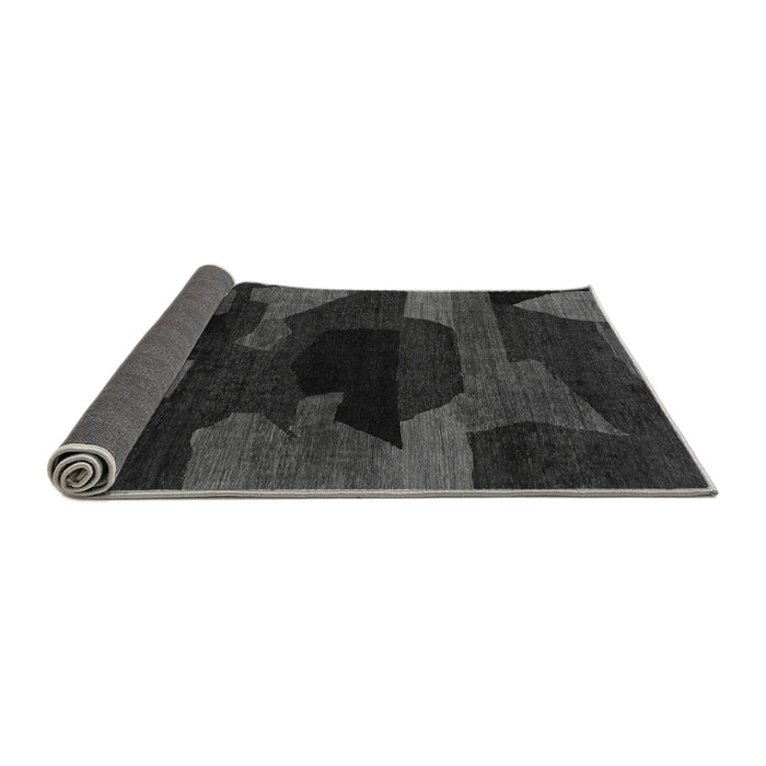 Sideview of Abstract Gray Modern Rug, abs1790gry