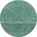 Round Abstract Light Blue Modern Rug, abs1791lblu