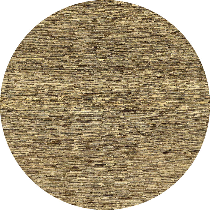Round Abstract Yellow Modern Rug, abs1791