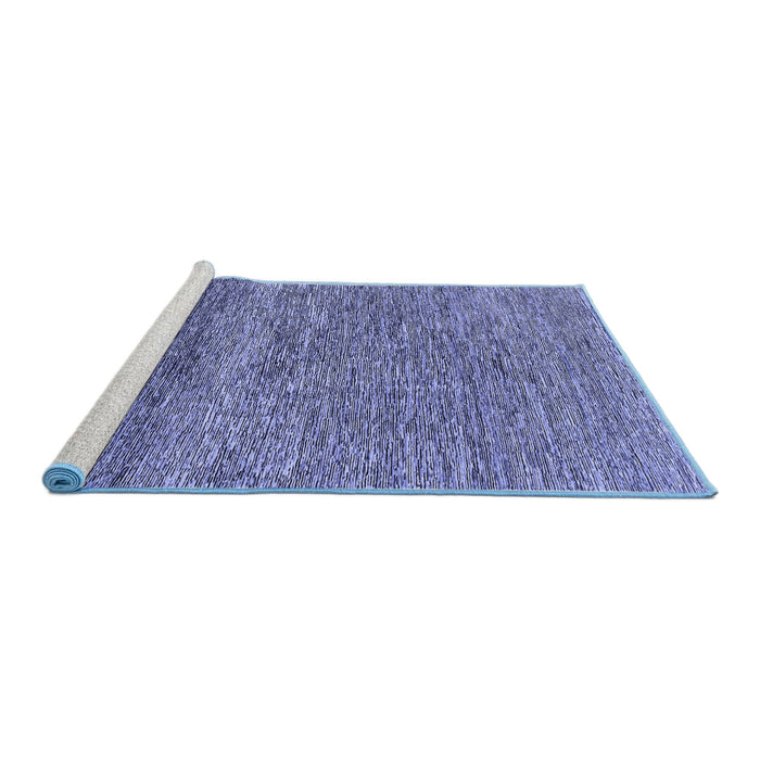 Sideview of Machine Washable Abstract Blue Modern Rug, wshabs1791blu