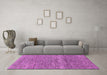 Machine Washable Abstract Purple Modern Area Rugs in a Living Room, wshabs1791pur