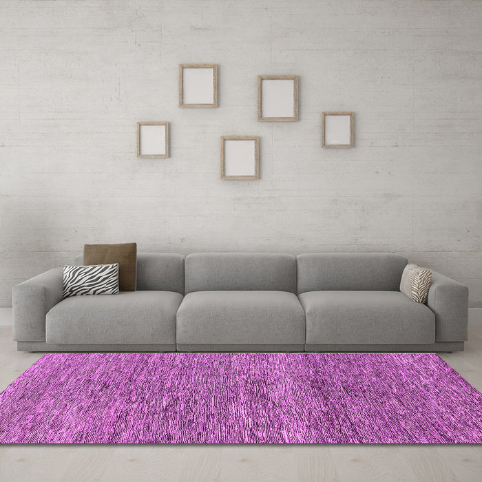 Machine Washable Abstract Purple Modern Area Rugs in a Living Room, wshabs1791pur