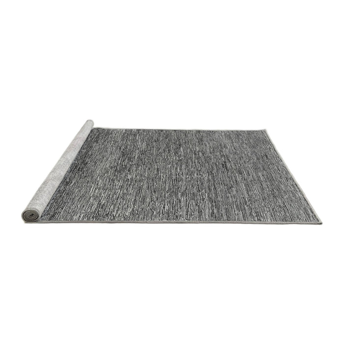 Sideview of Machine Washable Abstract Gray Modern Rug, wshabs1791gry