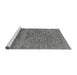 Sideview of Machine Washable Abstract Gray Modern Rug, wshabs1791gry