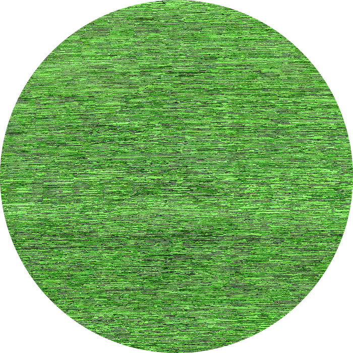Round Abstract Green Modern Rug, abs1791grn