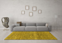 Machine Washable Abstract Yellow Modern Rug, wshabs1791yw