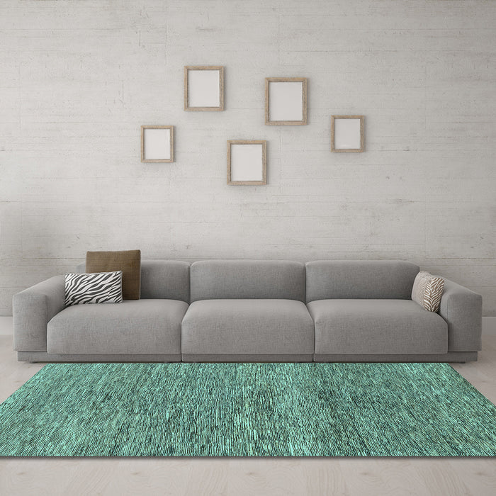 Machine Washable Abstract Light Blue Modern Rug in a Living Room, wshabs1791lblu