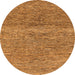 Round Abstract Orange Modern Rug, abs1791org