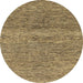 Round Machine Washable Abstract Yellow Rug, wshabs1791