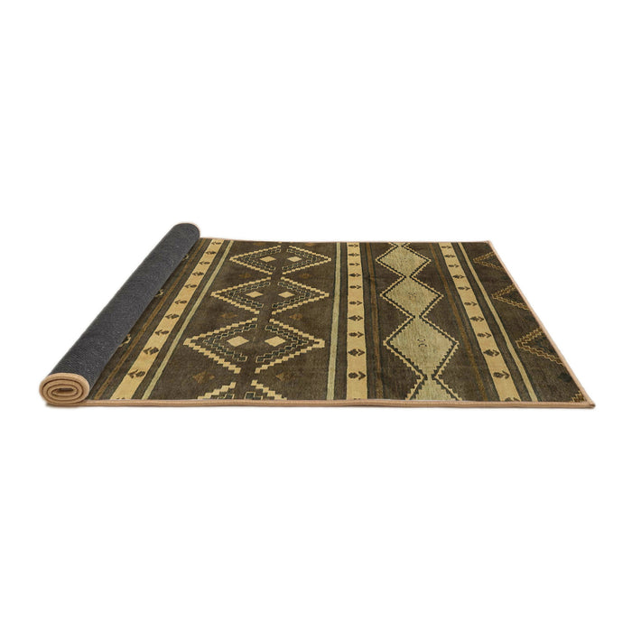 Sideview of Abstract Reddish Brown Modern Rug, abs1792