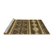 Sideview of Machine Washable Abstract Sepia Brown Rug, wshabs1792