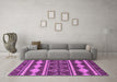 Machine Washable Abstract Purple Modern Area Rugs in a Living Room, wshabs1792pur