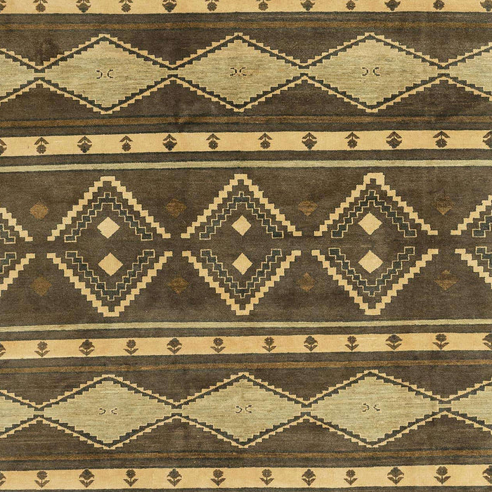 Machine Washable Abstract Sepia Brown Rug, wshabs1792