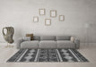 Machine Washable Abstract Gray Modern Rug in a Living Room,, wshabs1792gry