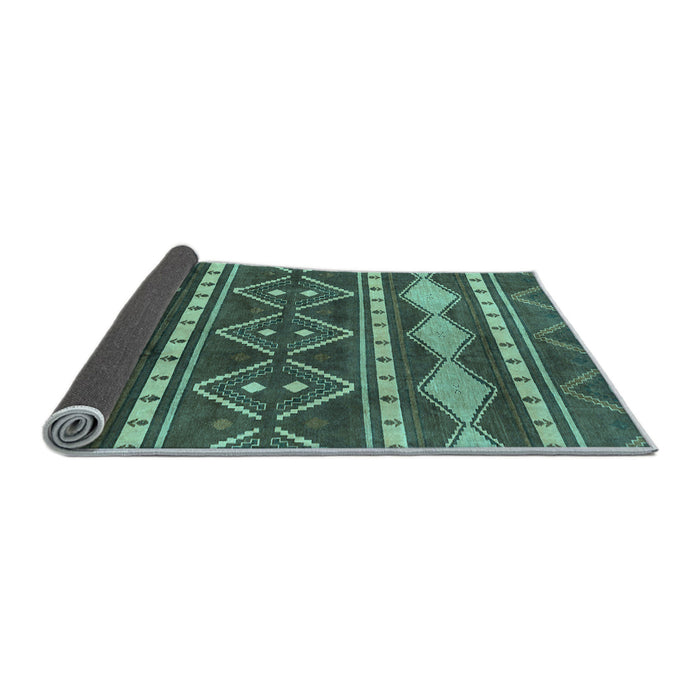 Sideview of Abstract Light Blue Modern Rug, abs1792lblu