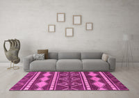 Machine Washable Abstract Pink Modern Rug, wshabs1792pnk