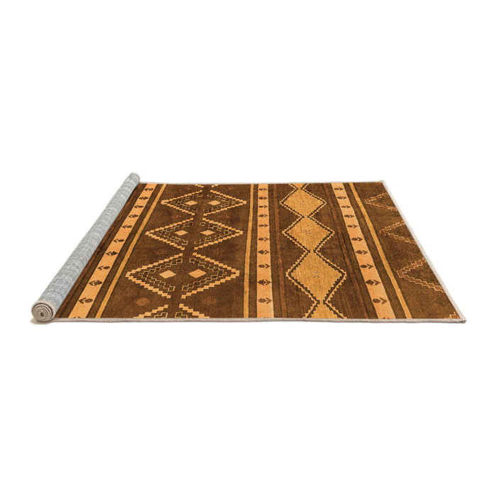 Sideview of Machine Washable Abstract Orange Modern Area Rugs, wshabs1792org