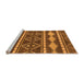 Sideview of Machine Washable Abstract Orange Modern Area Rugs, wshabs1792org