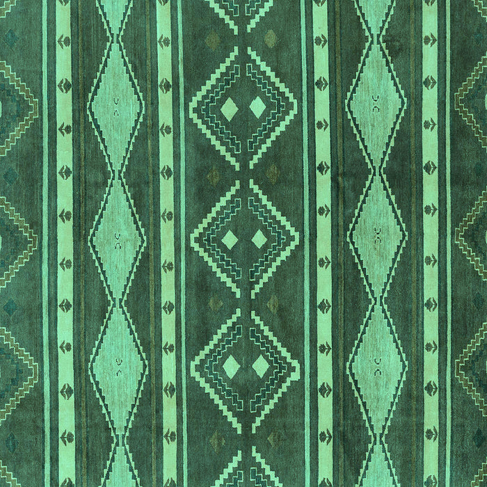 Square Abstract Turquoise Modern Rug, abs1792turq