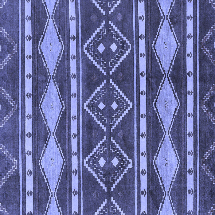 Square Abstract Blue Modern Rug, abs1792blu