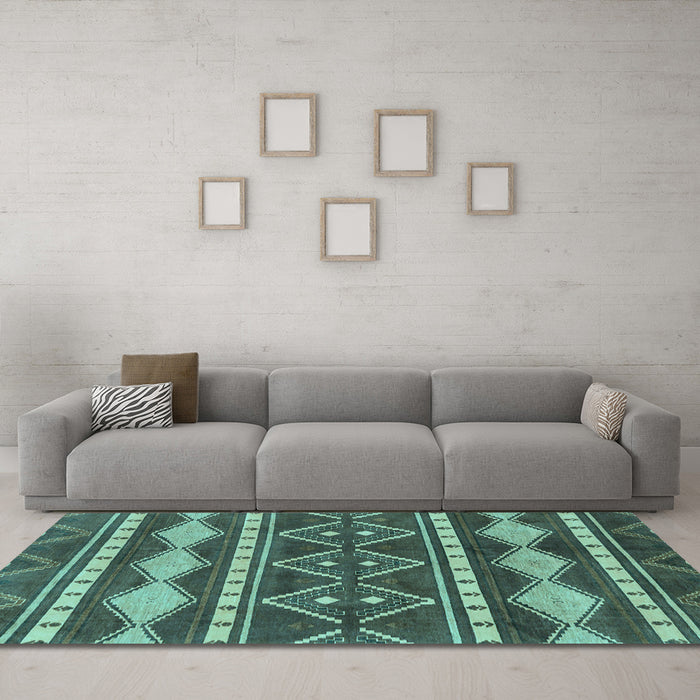 Machine Washable Abstract Light Blue Modern Rug in a Living Room, wshabs1792lblu