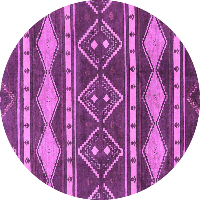 Round Abstract Purple Modern Rug, abs1792pur
